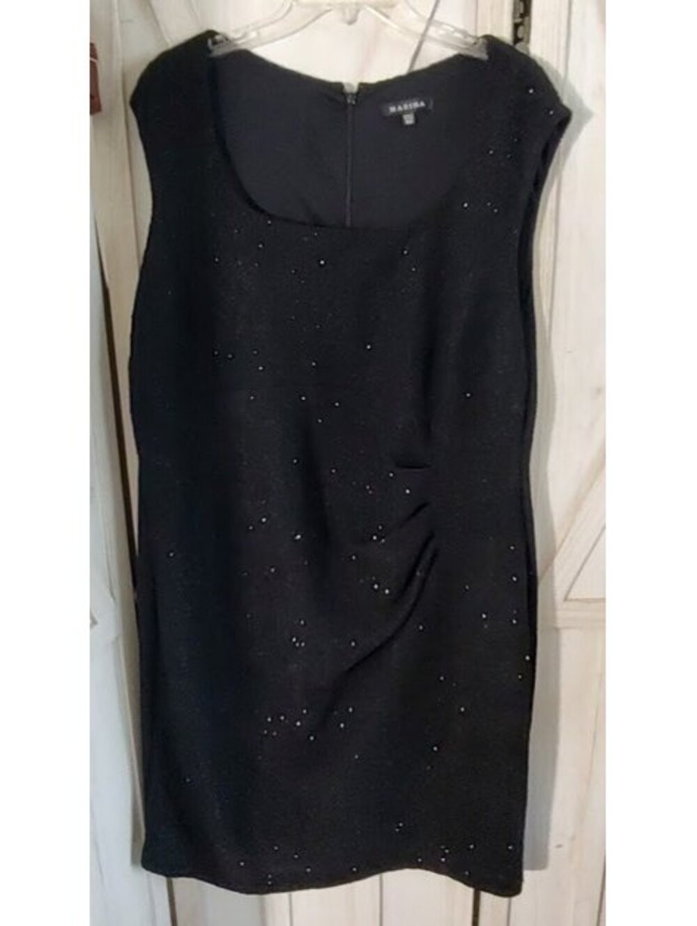 Marina Black Textured Sleeveless Sheath Dress Size 18W #party #nightout #glamour